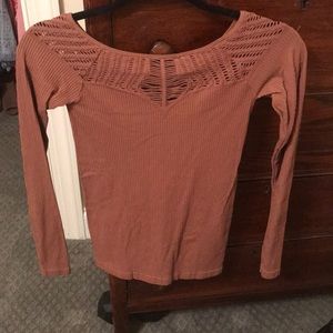 Never worn Tan/Carmel top M/L